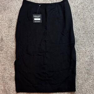 FRANNE GOLDE Classic Black Pencil Skirt